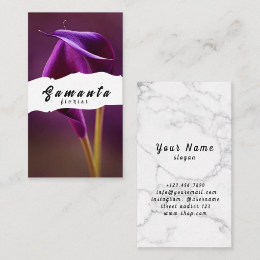 花屋の名刺 名刺 (正面/裏面)