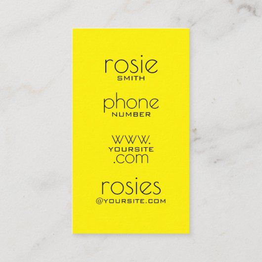 花屋の名刺 名刺 (裏面)