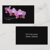 花屋の紫色の蘭の花のスタジオのサロンカード 名刺 (正面/裏面)