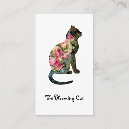 花屋の編集可能名刺 名刺 (正面)