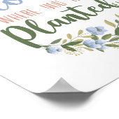 花屋の花の開花ここで花束を植えている ポスター (角)