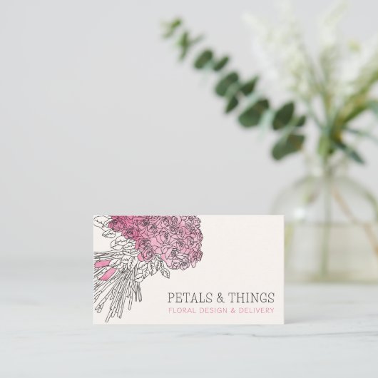 花屋の花束 名刺 (スタンド正面)