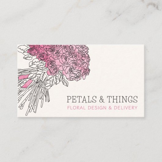 花屋の花束 名刺 (正面)