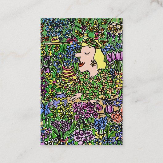 花屋または花売り名刺 名刺 (正面)