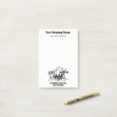 花屋または花売り ポストイット (デスク上)