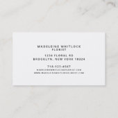 花屋イエローローズフラワー 名刺 (裏面)