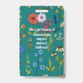 花屋カスタマイズさん従業員IDバッジ バッジ (裏面)