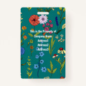 花屋カスタマイズさん従業員IDバッジ バッジ (裏面)