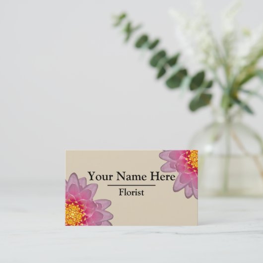 花屋パーソナライズされたの名刺 名刺 (スタンド正面)