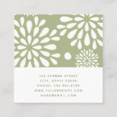 花屋ビジネスのミニマリスト スクエア名刺 (裏面)