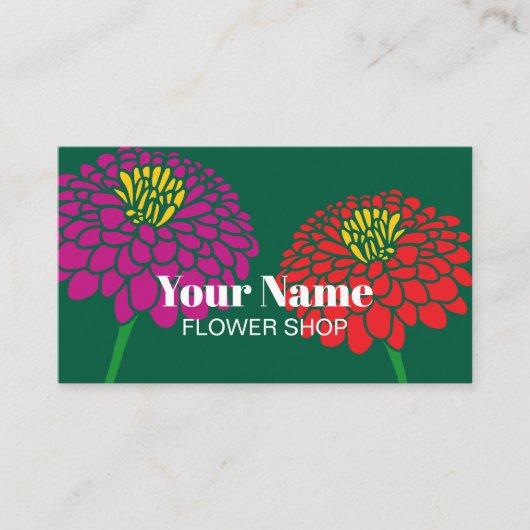 花屋ビジネスカードロゴテンプレート 名刺 (正面)