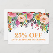 花屋ファッションマーケティングプロモーションはがき ポストカード (正面/裏面)