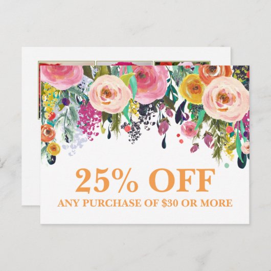 花屋ファッションマーケティングプロモーションはがき ポストカード (正面/裏面)