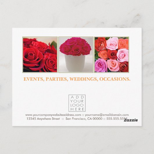 花屋ファッションマーケティングプロモーションはがき ポストカード (裏面)