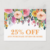 花屋ファッションマーケティングプロモーションはがき ポストカード (正面)