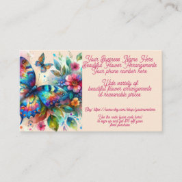 花屋フラワーアレンジメントフローラショップ販売Etsy 名刺