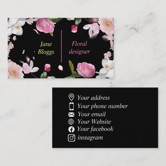 花屋フローラ業 名刺 (正面/裏面)