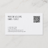 花屋フローリストQRコードビジネスカード 名刺 (裏面)