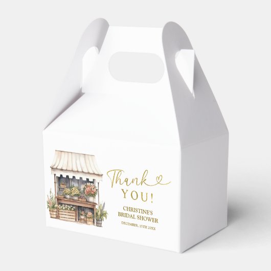 花屋ブライダルシャワーお願い箱 フェイバーボックス (正面サイド)