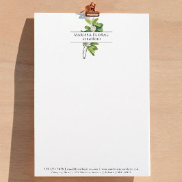 花屋ボタニカルフラワーショップウォーターカラーロゴ レターヘッド