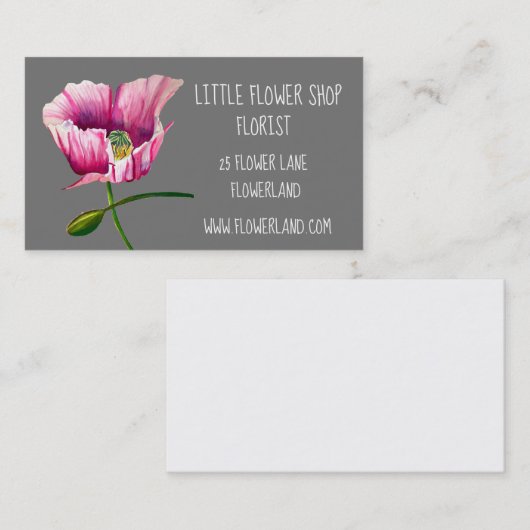 花屋モダンシンプル 名刺 (正面/裏面)