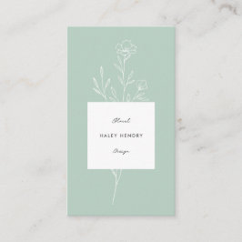 花屋モダンミニマルフローラ緑 名刺