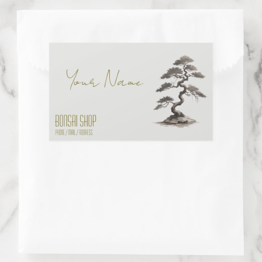 花屋名刺 長方形シール (バッグ)