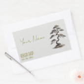 花屋名刺 長方形シール (封筒)