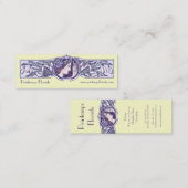 花屋店のためのアールヌーボーのスタイルの名刺 スキニー名刺 (正面/裏面)