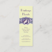 花屋店のためのアールヌーボーのスタイルの名刺 スキニー名刺 (裏面)