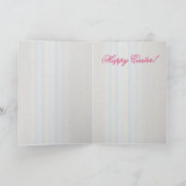 花屋店の窓のイースターのウサギプランター シーズンカード (内部)