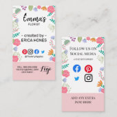 花屋花ウェディングプランナーイベントオーガナイザー 名刺 (正面/裏面)