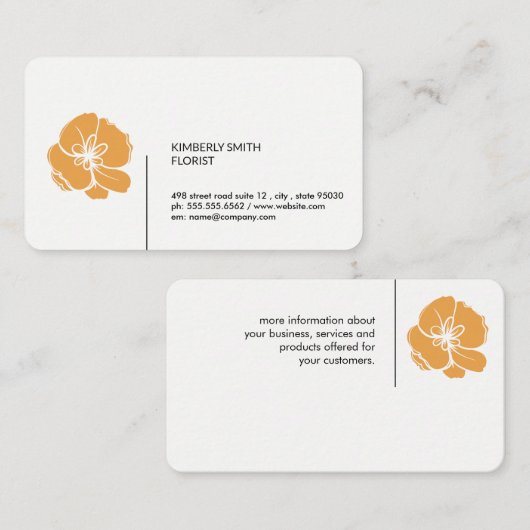 花屋 名刺 (正面/裏面)