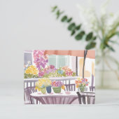 花屋 | 春の花水彩 ポストカード (スタンド正面)