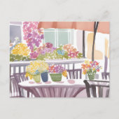 花屋 | 春の花水彩 ポストカード (正面)