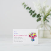 花屋、花のアレンジャー、挨拶状 名刺 (スタンド正面)