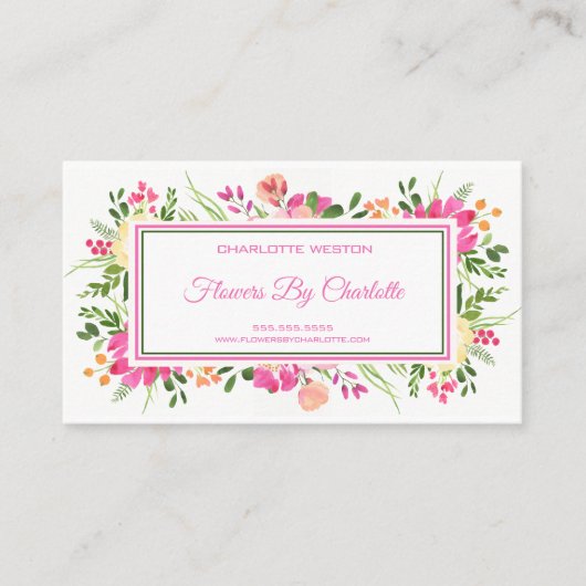 花屋、花屋、花 名刺 (正面)