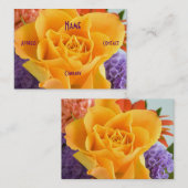 花屋 – 黄バラ 名刺 (正面/裏面)