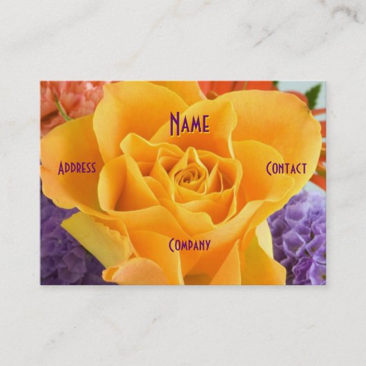 花屋 – 黄バラ 名刺 (正面)