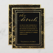 花崗岩と金ゴールドの結婚詳細囲いの夜 (正面/裏面)