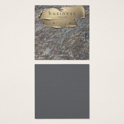 花崗岩と金ゴールドイヤリングディスプレイ (正面&裏面)