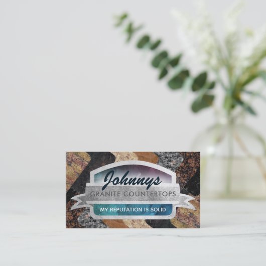 花崗岩のカウンタートップスのスローガン名刺 名刺 (スタンド正面)