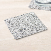 花崗岩のサーフェスパターン スクエアペーパーコースター (アングル)