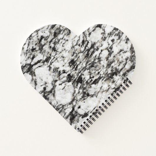 花崗岩のテクスチャ | 黒の大理石の背景 ノートブック (裏面)