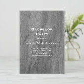 花崗岩のバチェラーパーティー招待状 招待状 (スタンド正面)