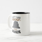 花崗岩の地質学者の地質学を取らなおもしろいい ツートーンマグカップ (正面左)