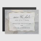 花崗岩の水彩の飛沫 Save the Date マグネット招待状 (正面/裏面)