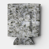 花崗岩の白と名前 缶クーラー (正面)