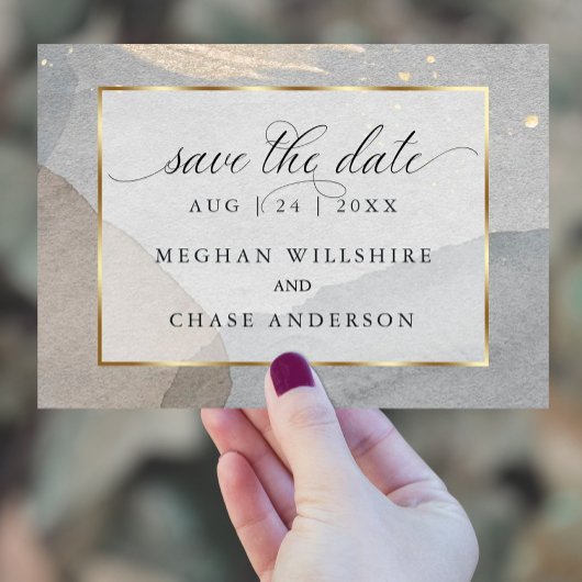 花崗岩の石の水の色のスプラッシュ 招待状