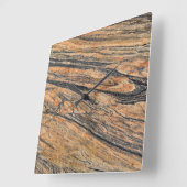 花崗岩の石模様アクリル壁時計 スクエア壁時計 (傾斜)